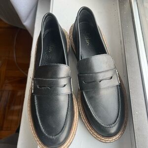 Boden Black Leather Loafers